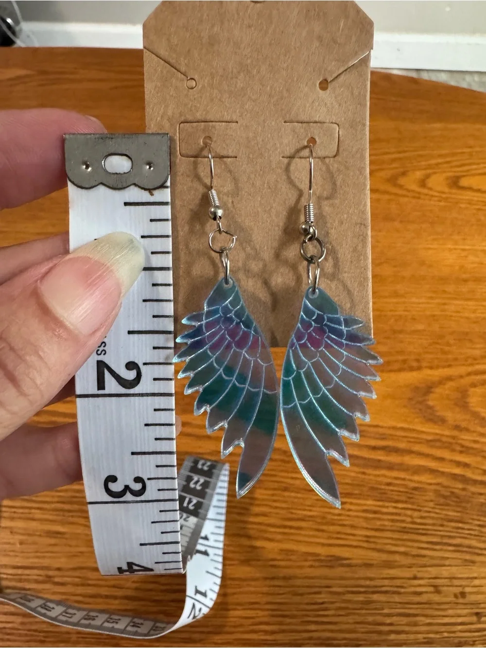 Iridescent  Wing Drop Earrings - Women Jewelry